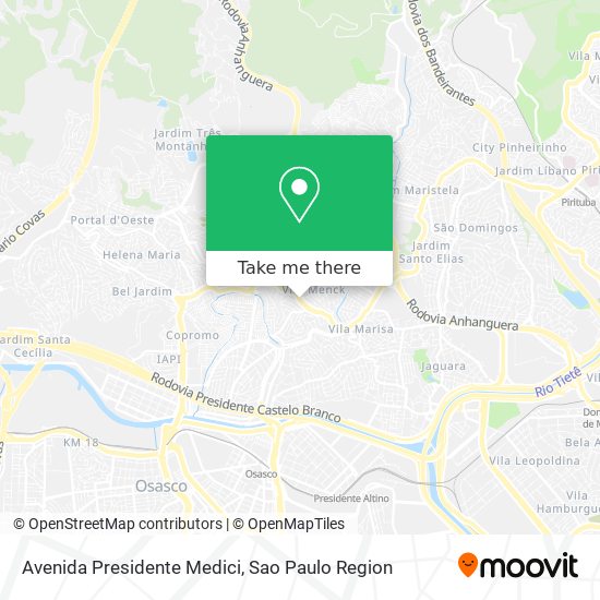 Mapa Avenida Presidente Medici