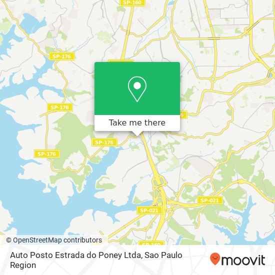 Auto Posto Estrada do Poney Ltda map