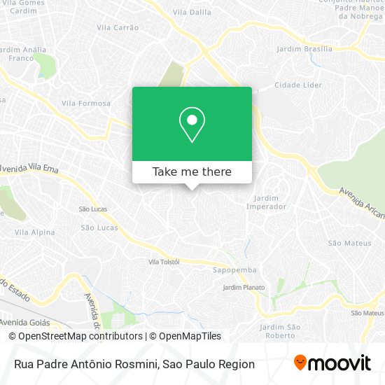 Mapa Rua Padre Antônio Rosmini