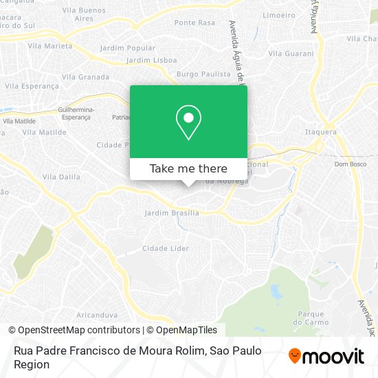 Mapa Rua Padre Francisco de Moura Rolim