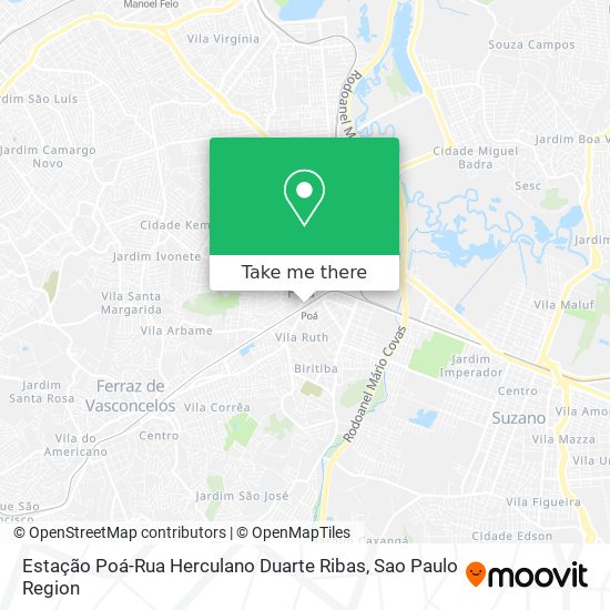 Estação Poá-Rua Herculano Duarte Ribas map