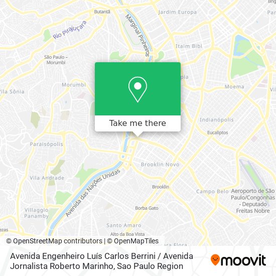 Mapa Avenida Engenheiro Luís Carlos Berrini / Avenida Jornalista Roberto Marinho