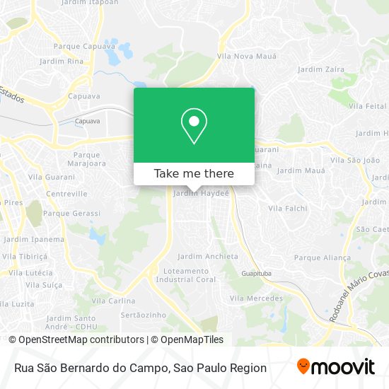 Rua São Bernardo do Campo map