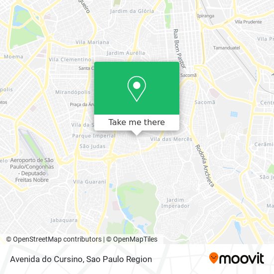 Avenida do Cursino map