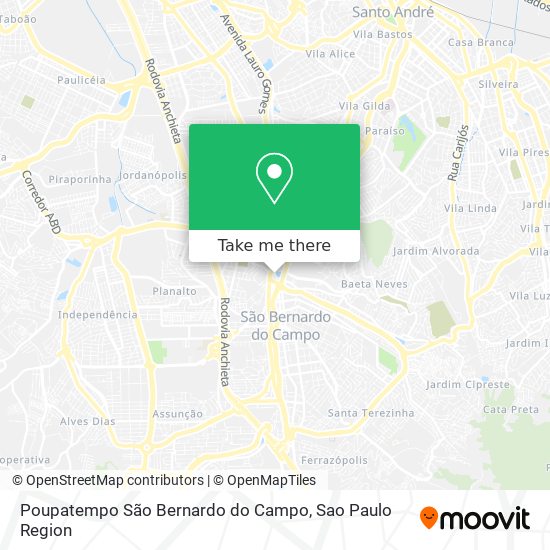 Poupatempo São Bernardo do Campo map