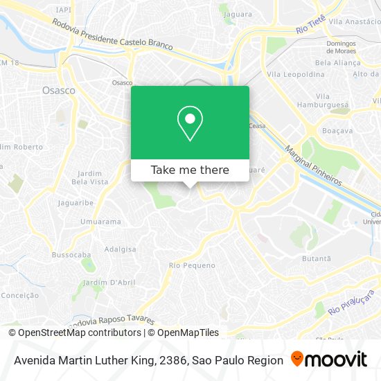 Mapa Avenida Martin Luther King, 2386