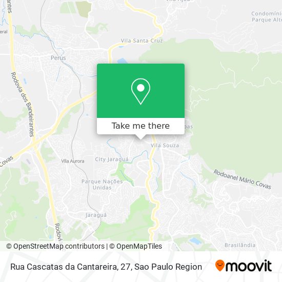 Rua Cascatas da Cantareira, 27 map
