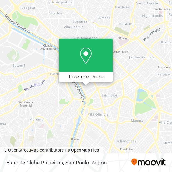 Esporte Clube Pinheiros map