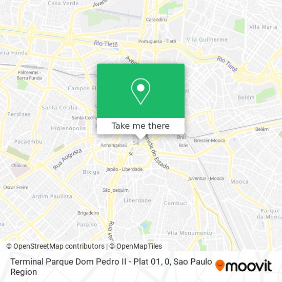 Mapa Terminal Parque Dom Pedro II - Plat 01, 0