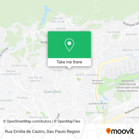 Rua Emilia de Castro map