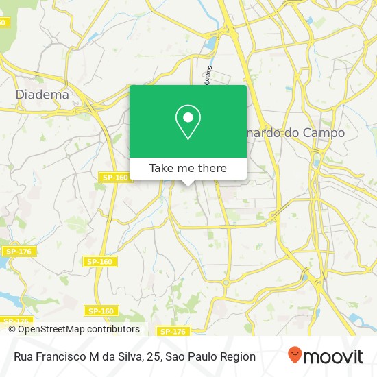 Mapa Rua Francisco M da Silva, 25