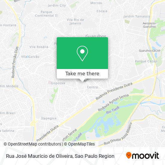 Mapa Rua José Maurício de Oliveira