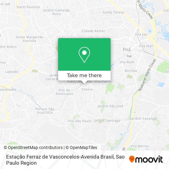 Estação Ferraz de Vasconcelos-Avenida Brasil map