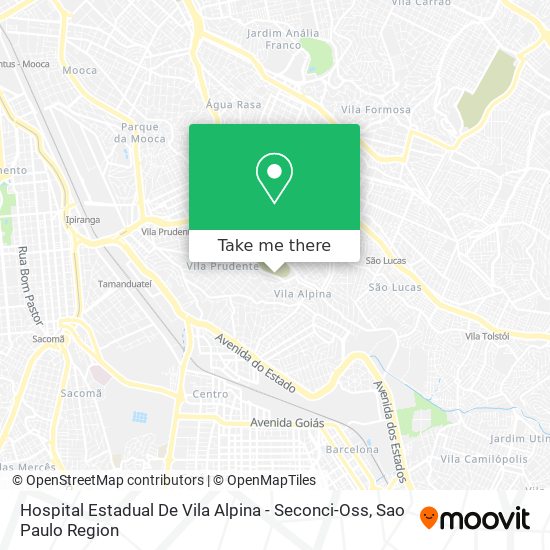Hospital Estadual De Vila Alpina - Seconci-Oss map