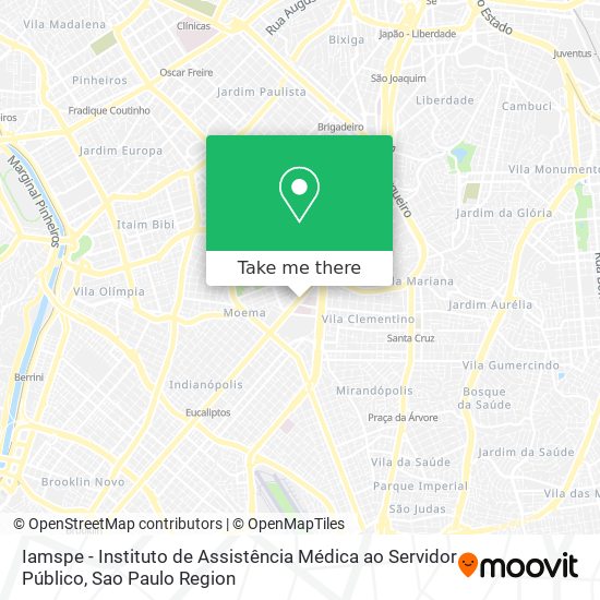 Mapa Iamspe - Instituto de Assistência Médica ao Servidor Público