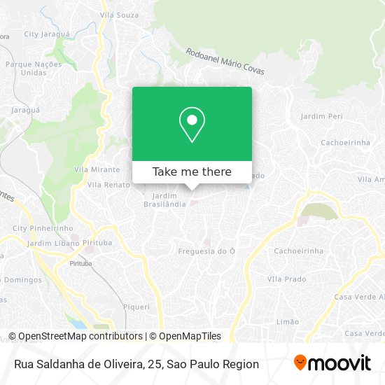 Mapa Rua Saldanha de Oliveira, 25