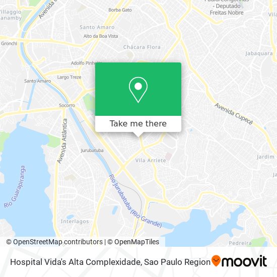 Hospital Vida's Alta Complexidade map