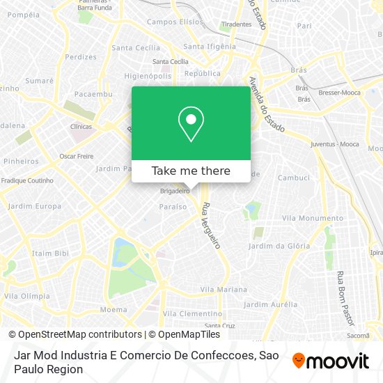 Mapa Jar Mod Industria E Comercio De Confeccoes