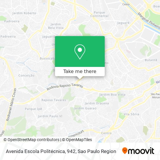 Avenida Escola Politécnica, 942 map