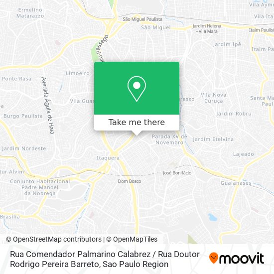 Rua Comendador Palmarino Calabrez / Rua Doutor Rodrigo Pereira Barreto map