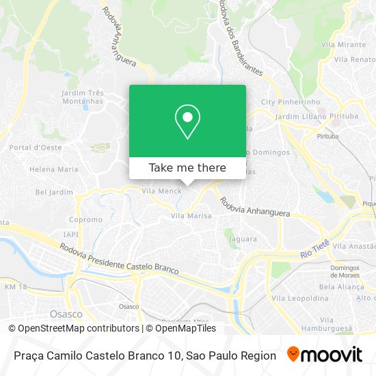 Mapa Praça Camilo Castelo Branco 10