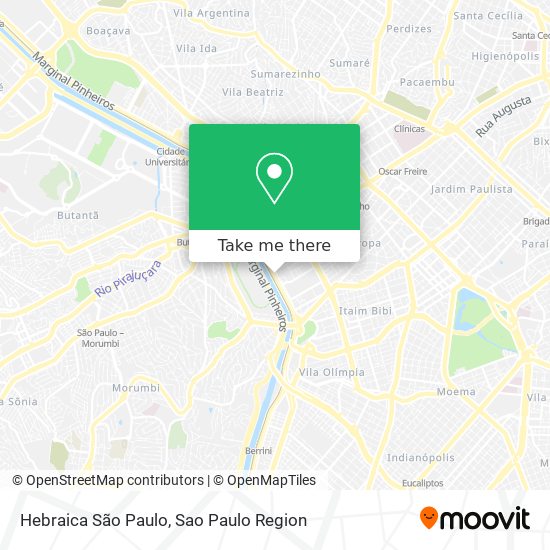 Hebraica São Paulo map