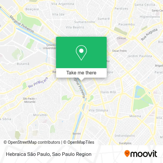 Hebraica São Paulo map