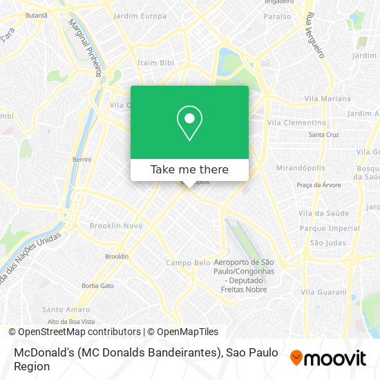 Mapa McDonald's (MC Donalds Bandeirantes)