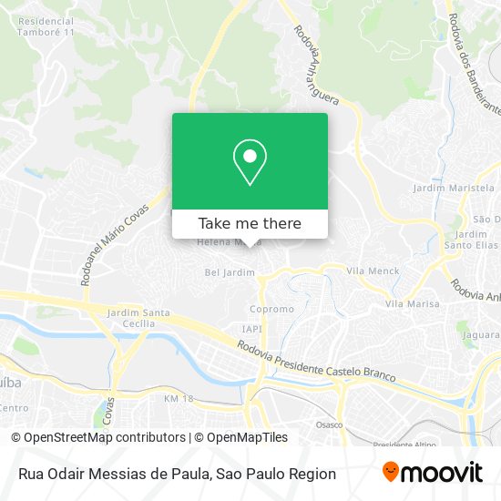 Mapa Rua Odair Messias de Paula