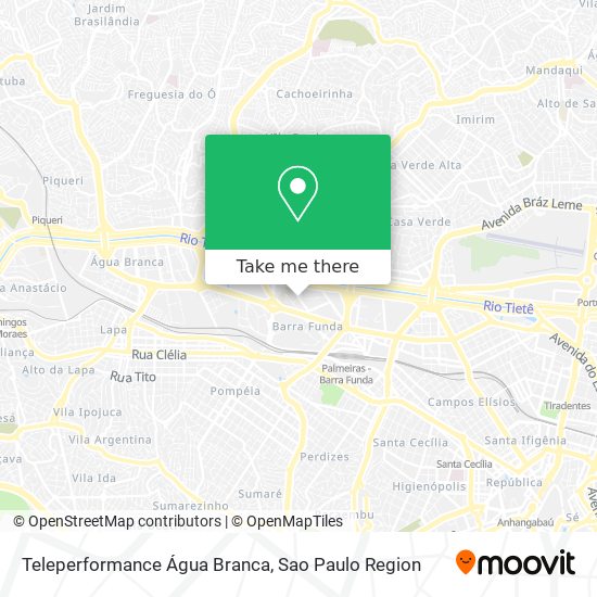 Mapa Teleperformance Água Branca