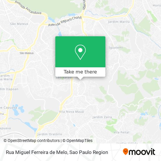 Mapa Rua Miguel Ferreira de Melo