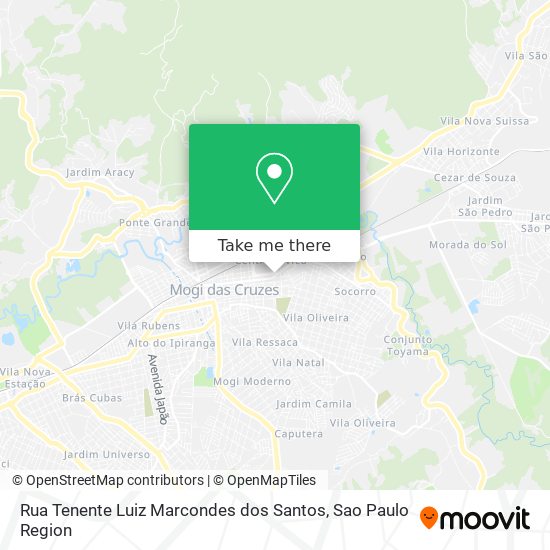 Mapa Rua Tenente Luiz Marcondes dos Santos