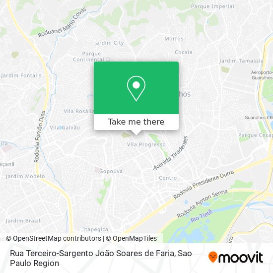 Mapa Rua Terceiro-Sargento João Soares de Faria