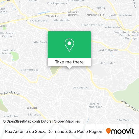 Rua Antônio de Souza Delmundo map