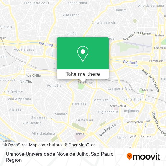 Uninove-Universidade Nove de Julho map