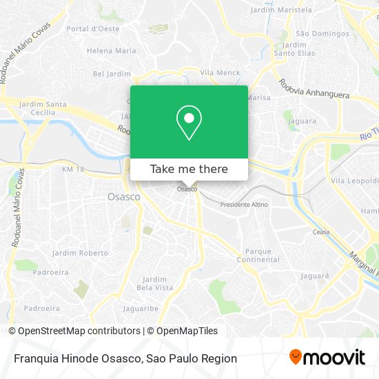 Franquia Hinode Osasco map