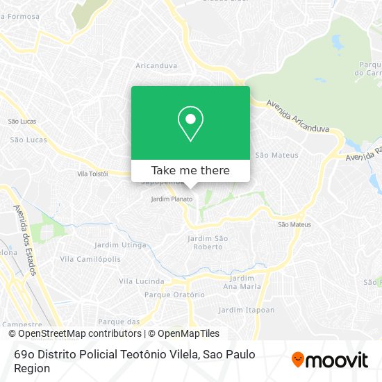 69o Distrito Policial Teotônio Vilela map