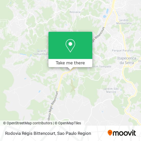 Rodovia Régis Bittencourt map