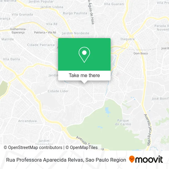 Rua Professora Aparecida Relvas map