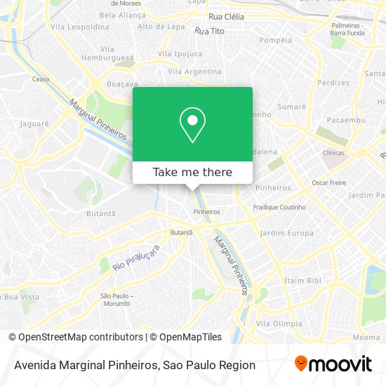 Avenida Marginal Pinheiros map