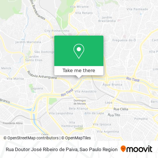 Mapa Rua Doutor José Ribeiro de Paiva