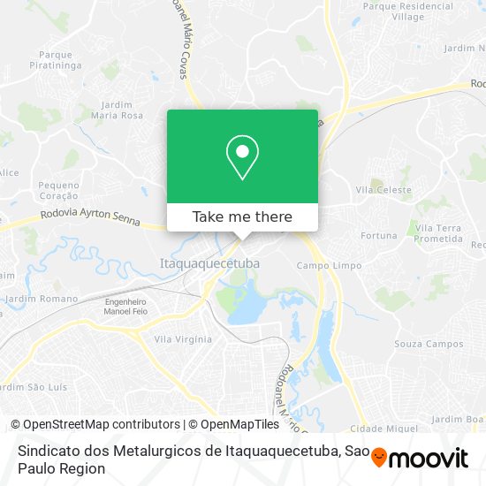 Mapa Sindicato dos Metalurgicos de Itaquaquecetuba