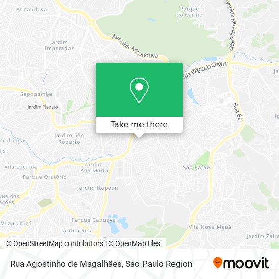 Mapa Rua Agostinho de Magalhães