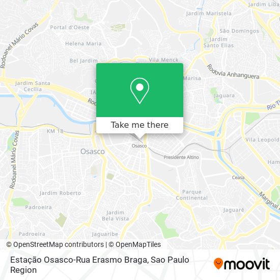 Mapa Estação Osasco-Rua Erasmo Braga