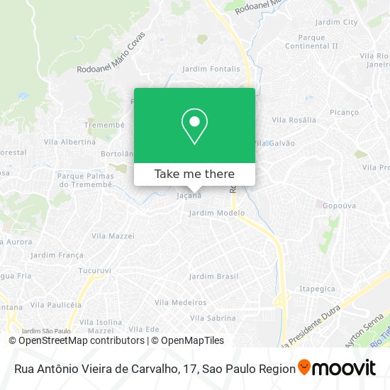 Mapa Rua Antônio Vieira de Carvalho, 17