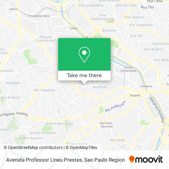 Avenida Professor Lineu Prestes map