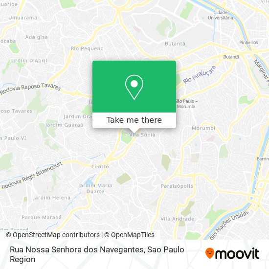 Mapa Rua Nossa Senhora dos Navegantes