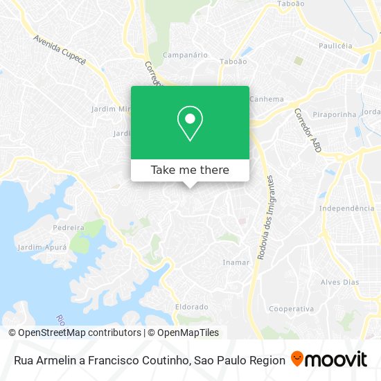 Rua Armelin a Francisco Coutinho map