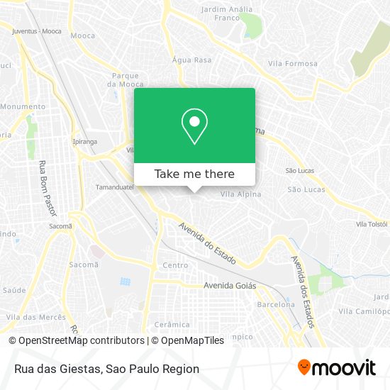 Mapa Rua das Giestas