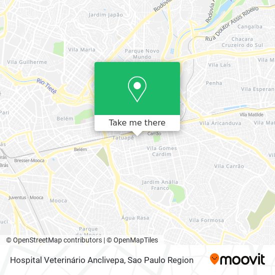 Hospital Veterinário Anclivepa map